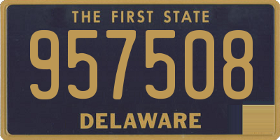 DE license plate 957508
