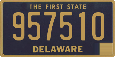 DE license plate 957510