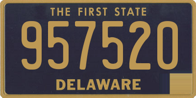 DE license plate 957520