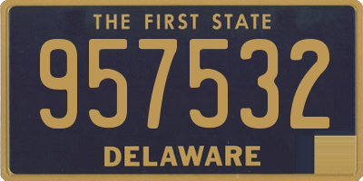DE license plate 957532