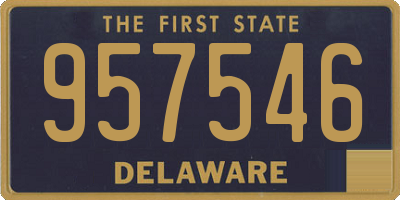 DE license plate 957546