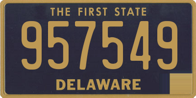 DE license plate 957549