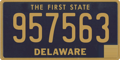 DE license plate 957563