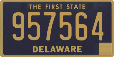 DE license plate 957564