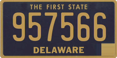 DE license plate 957566