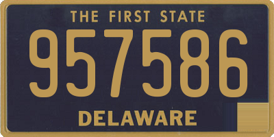DE license plate 957586