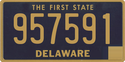 DE license plate 957591