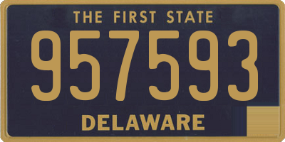 DE license plate 957593