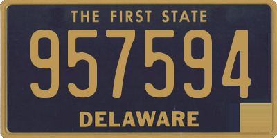 DE license plate 957594