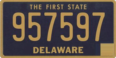 DE license plate 957597