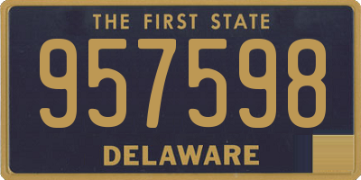 DE license plate 957598