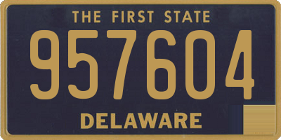 DE license plate 957604