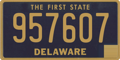 DE license plate 957607