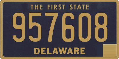DE license plate 957608