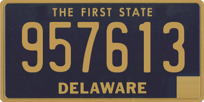 DE license plate 957613