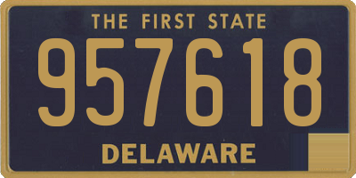 DE license plate 957618