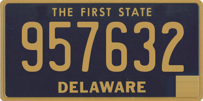 DE license plate 957632
