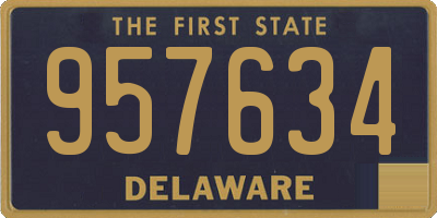DE license plate 957634