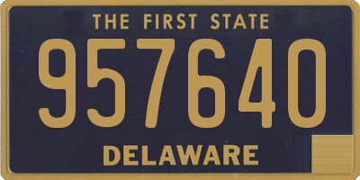 DE license plate 957640