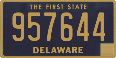 DE license plate 957644