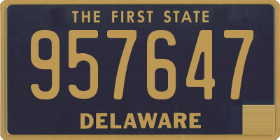 DE license plate 957647