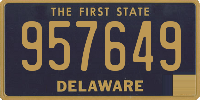 DE license plate 957649