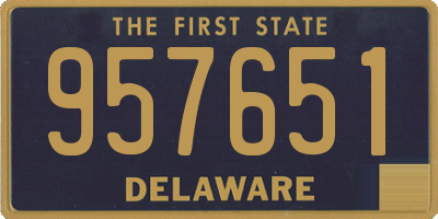 DE license plate 957651