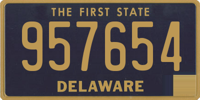 DE license plate 957654