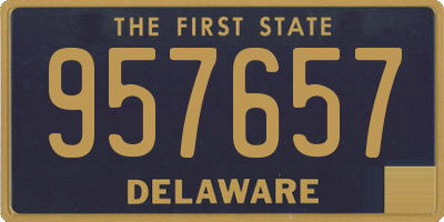 DE license plate 957657