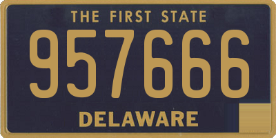 DE license plate 957666