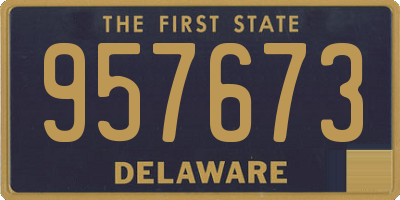 DE license plate 957673