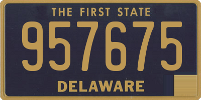 DE license plate 957675