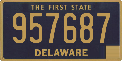 DE license plate 957687