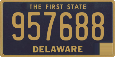 DE license plate 957688