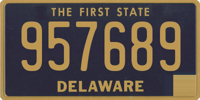 DE license plate 957689