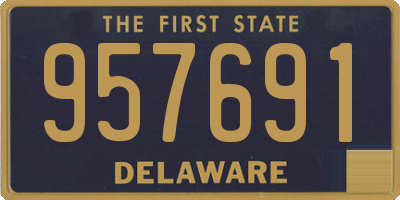 DE license plate 957691