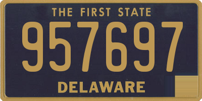 DE license plate 957697
