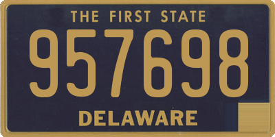 DE license plate 957698