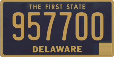 DE license plate 957700