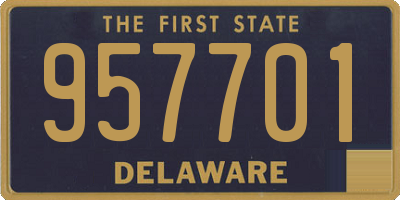 DE license plate 957701
