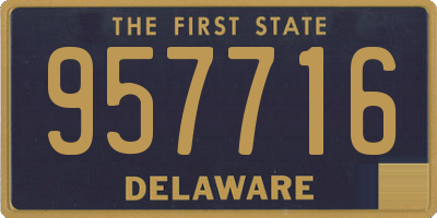 DE license plate 957716