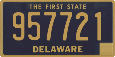 DE license plate 957721