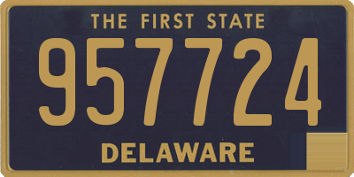 DE license plate 957724