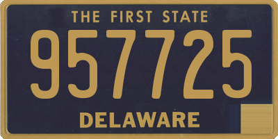 DE license plate 957725