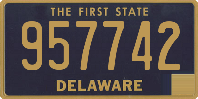 DE license plate 957742