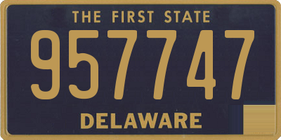 DE license plate 957747