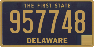 DE license plate 957748