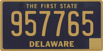 DE license plate 957765