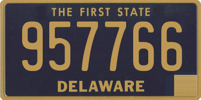 DE license plate 957766