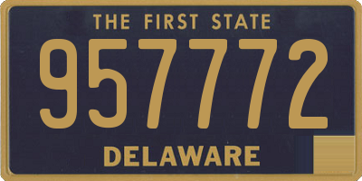 DE license plate 957772